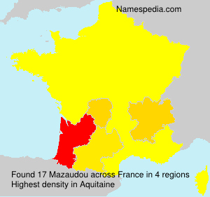 Surname Mazaudou in France