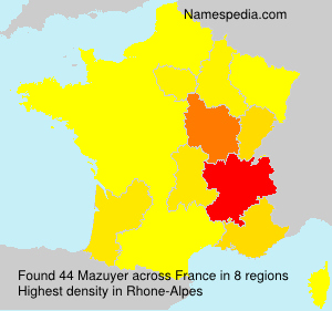 Surname Mazuyer in France