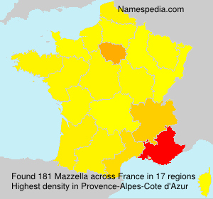 Surname Mazzella in France