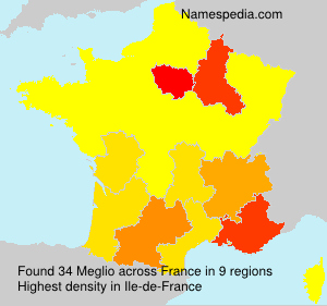 Surname Meglio in France