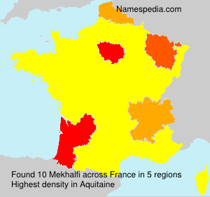 Surname Mekhalfi in France