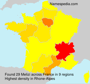 Surname Melizi in France