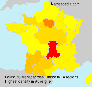 Surname Menat in France