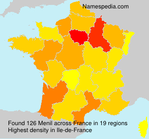 Surname Menil in France