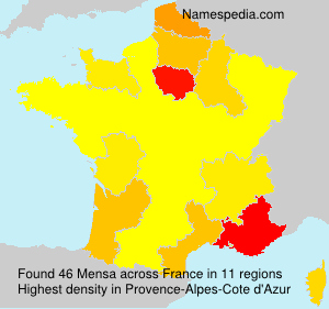 Surname Mensa in France