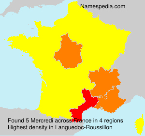Surname Mercredi in France