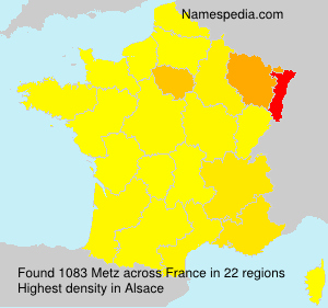 Surname Metz in France