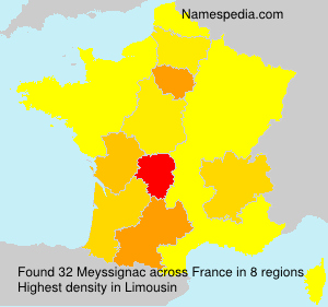 Surname Meyssignac in France