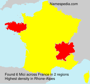 Surname Mici in France