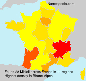 Surname Micieli in France