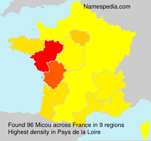 Surname Micou in France