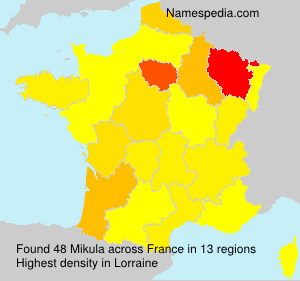 Surname Mikula in France