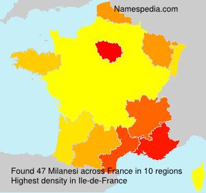 Surname Milanesi in France