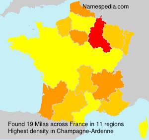 Surname Milas in France
