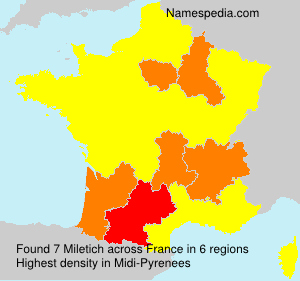 Surname Miletich in France