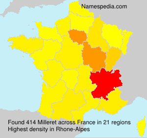 Surname Milleret in France