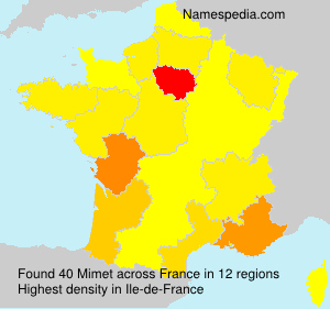 Surname Mimet in France