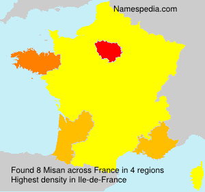 Surname Misan in France