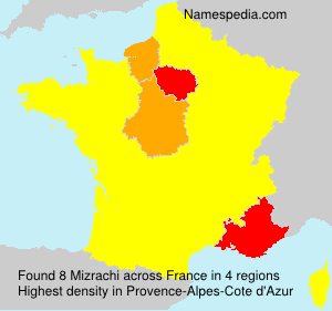 Surname Mizrachi in France