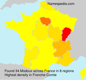 Surname Modoux in France