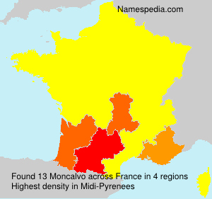 Surname Moncalvo in France
