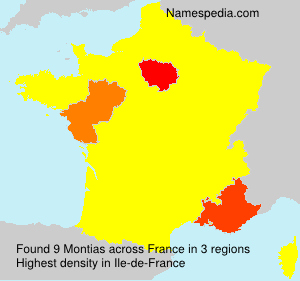 Surname Montias in France