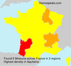 Surname Mraouna in France