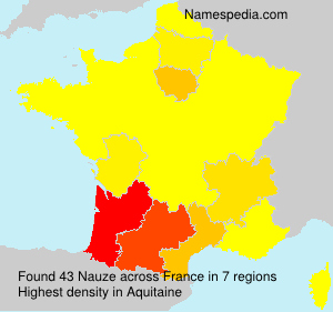Surname Nauze in France