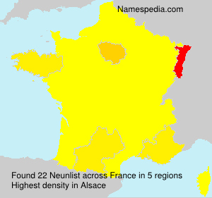 Surname Neunlist in France