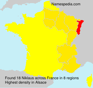 Surname Niklaus in France