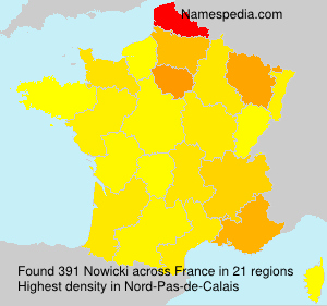 Surname Nowicki in France