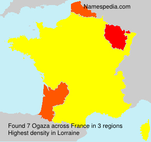 Surname Ogaza in France