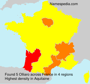 Surname Olliaro in France