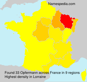 Surname Opfermann in France