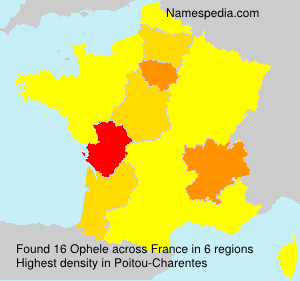 Surname Ophele in France