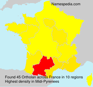 Surname Ortholan in France