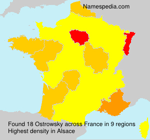 Surname Ostrowsky in France