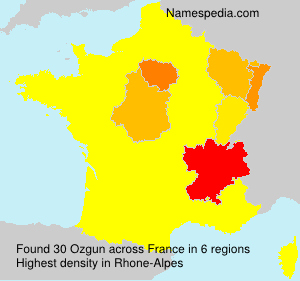Surname Ozgun in France