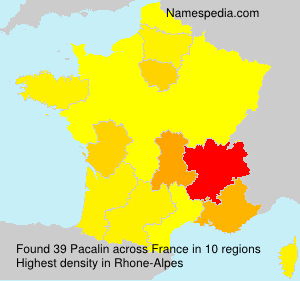 Surname Pacalin in France