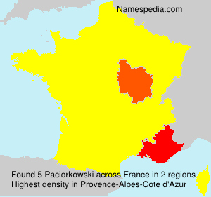 Surname Paciorkowski in France