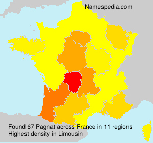 Surname Pagnat in France