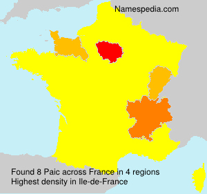 Surname Paic in France
