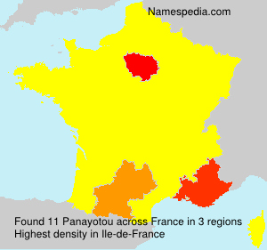 Surname Panayotou in France