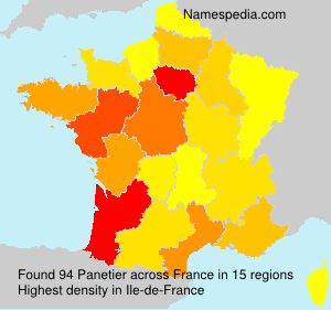 Surname Panetier in France