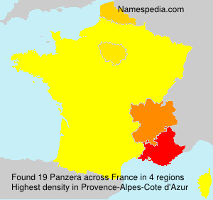Surname Panzera in France