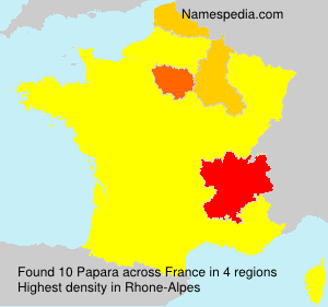 Surname Papara in France