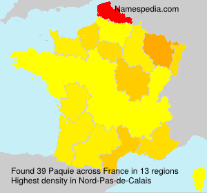 Surname Paquie in France