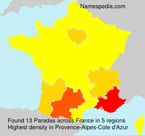 Surname Paradas in France