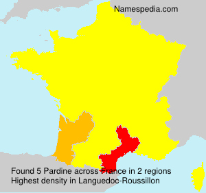 Surname Pardine in France
