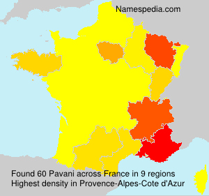 Surname Pavani in France